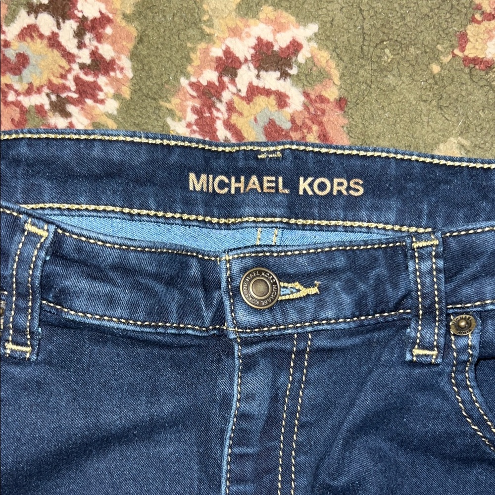 Michael Kors Dark Blue Skinny Jeans - Women's - Picture 5 of 6